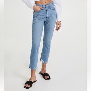 Agolde Riley High Rise Straight Crop Jeans NWT